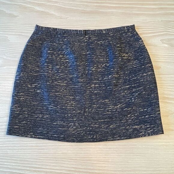 Madewell Courtyard Skirt Blue Tweed 8 - Picture 4 of 16